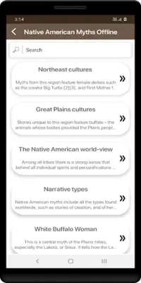 Native American Myths Offline android App screenshot 2